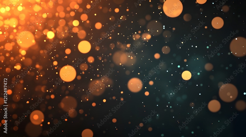 Poster radiant gradient bokeh with glowing orbs creating a dreamy atmosphere