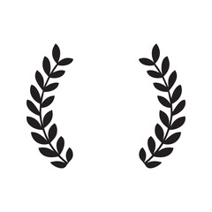 Round Floral Frame Silhouette Vector Illustration