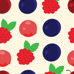 Berry seamless background