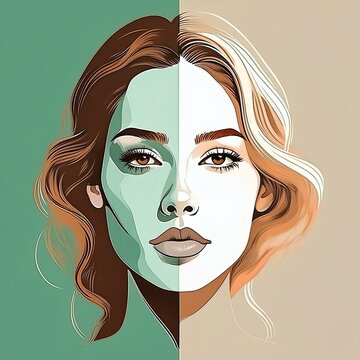 Half in light, half in shadow, a face emerges from the interplay of contrasts.