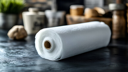 The origami style Placement of a spotless white tourniquet roll