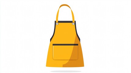 Professional adult white apron for cooking on white background