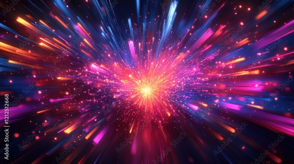 Poster abstract background featuring colorful lights and sparkling effects in a vibrant display of illumina