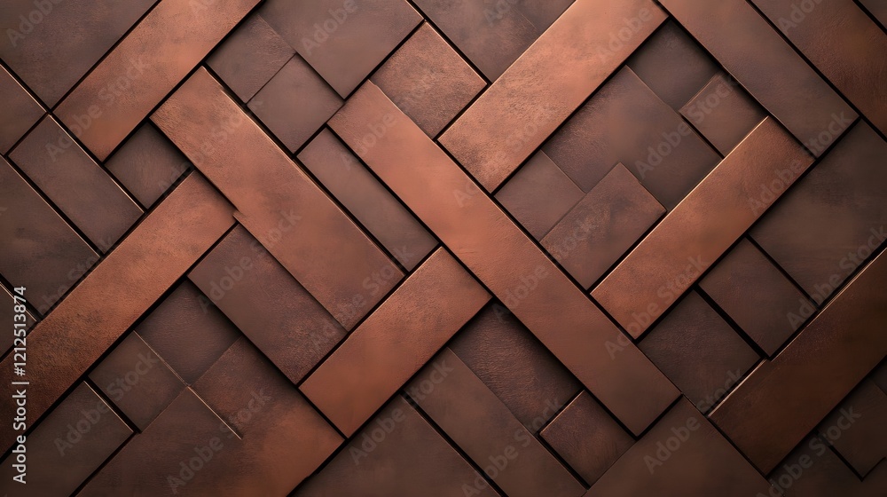 Poster embossed bronze geometric metallic abstract background with soft highlights