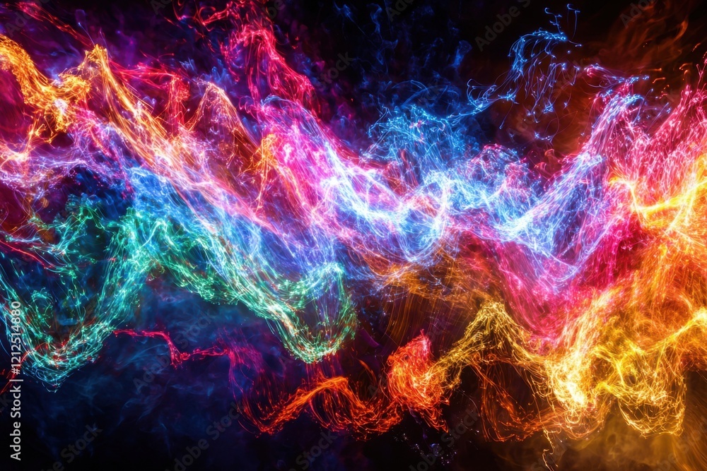 Poster dynamic fireworks display