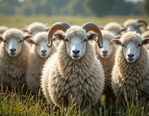 Fototapeta premium flock of sheep