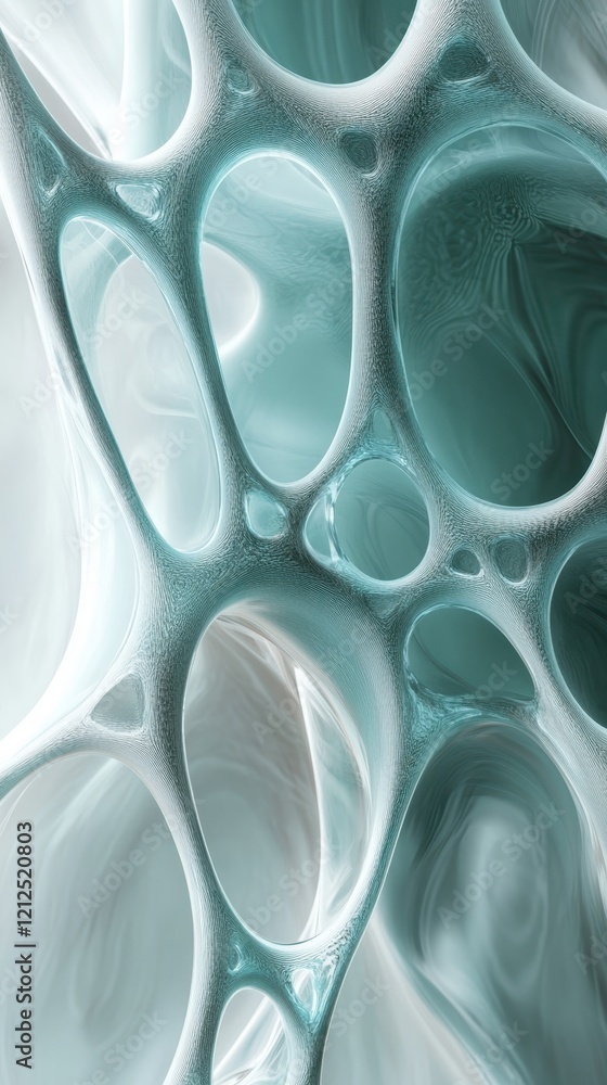 Aufkleber close up view of a blue and white abstract background design with dynamic shapes and textures