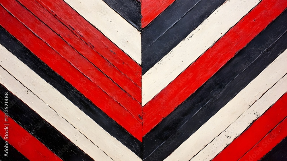 Poster bold and energetic chevron pattern with contrasting diagonal layers