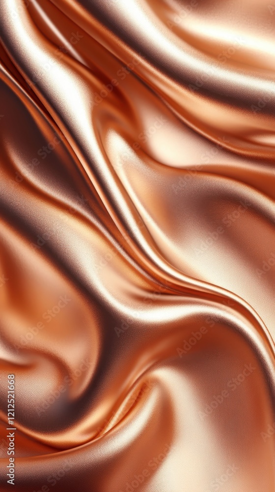 Poster close up of smooth satin fabric showing texture and color variations in natural light