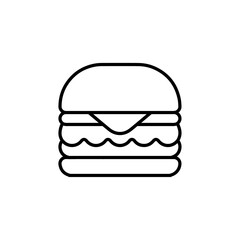 burger icon Simple outline illustration