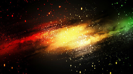 Black history month colorful abstract background with vibrant lights and space for text