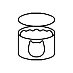 cat food icon Simple outline illustration