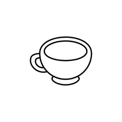 coffee icon Simple outline illustration