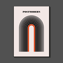 Poster inspired postmodern of vector abstract dynamic symbols with bold geometric shapes, useful for web background, poster art design, magazine front page, hi-tech print, cover artwork