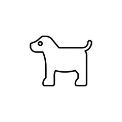 dog icon Simple outline illustration