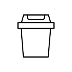 dust bin icon Simple outline illustration