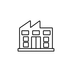 factory icon Simple outline illustration