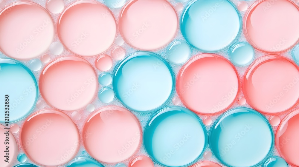 Aufkleber glossy abstract pastel circles creating a sense of motion and fluidity