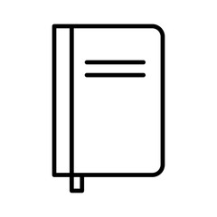 notebook icon Simple outline illustration