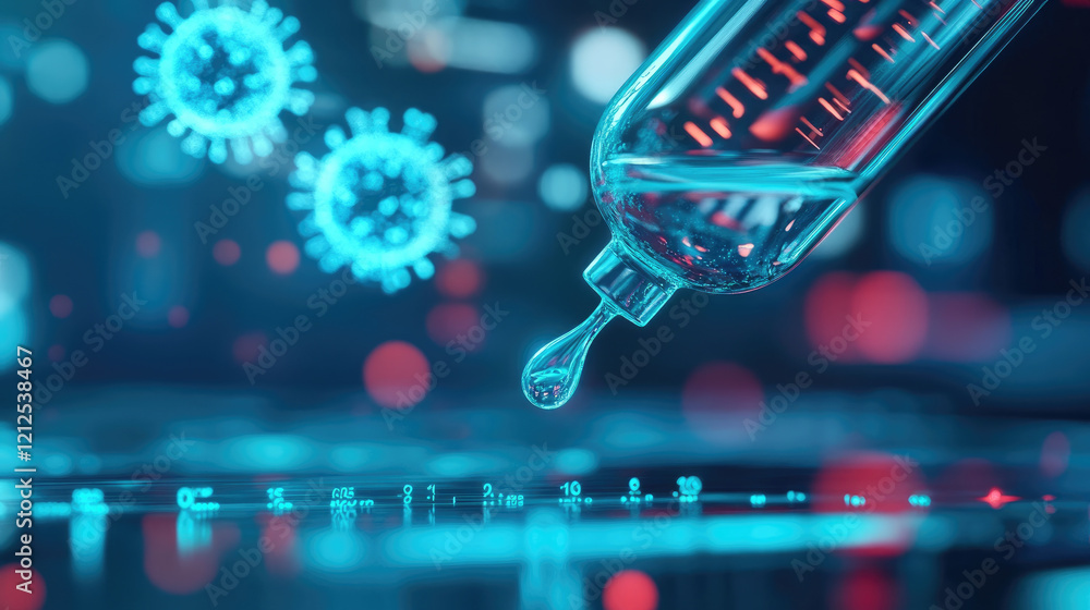 Aufkleber scientific experimentation with laboratory tools virtual environment digital -tech abstract concept