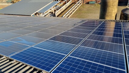 dirty and cleaned solar panels
