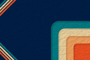 Retro Abstract Geometric Texture with Navy Blue Backgorund