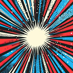 Fototapeta premium Dynamic burst of colorful lines abstract art digital design vibrant environment eye-level view energetic concept
