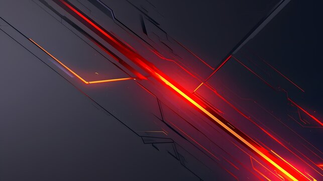 A sleek design in dark grey with glowing red lines, ideal for business promotions or technology-themed events