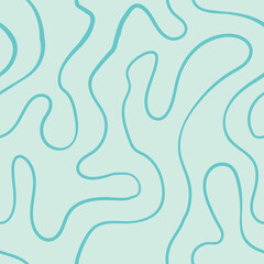 Seamless abstract pattern with squiggles and scribbles. Weaved curved lines. Chaotic ink scribbles decorative texture. Messy doodles, wavy and curly lines.