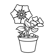flower illustration coloring page printable
