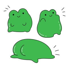 Cute frog toad vector illustration