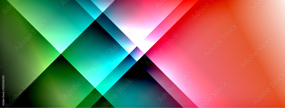 Poster dynamic shadow lines with gradient colors geometric background