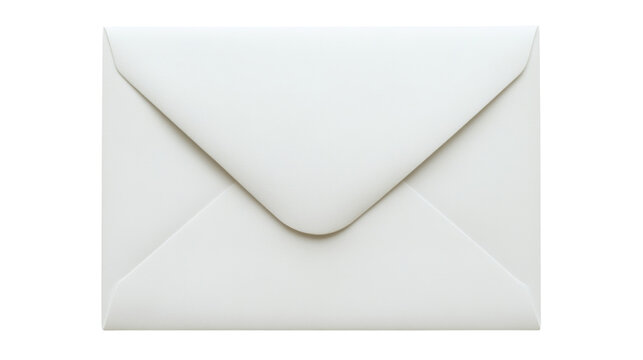 White envelope, isolated on transparent background