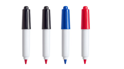 Whiteboard markers, isolated on transparent background