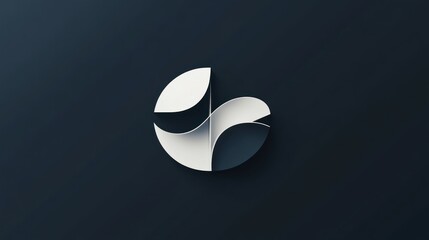 Abstract 3D Rendering Minimalist Design on Dark Background for Creative Projects