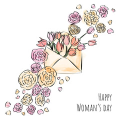 floral greeting card