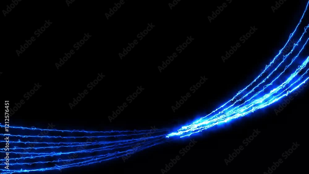 Poster abstract background of flowing neon lines moving endlessly in a circular path. neon lights glowing f