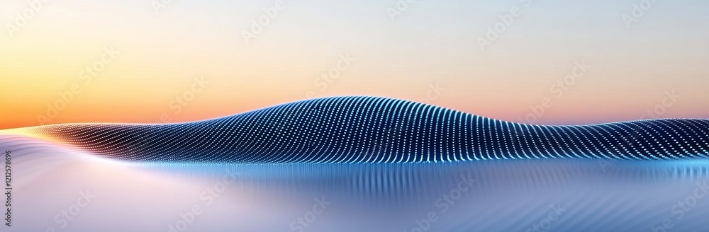 Poster background scene with an abstract mesh of technology particles. banner design featuring a backdrop o