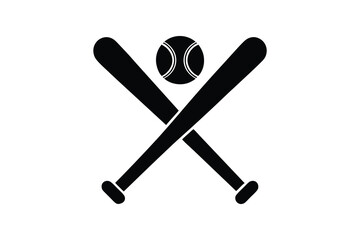 Baseball bat icon. Simple illustration of baseball bat vector illustration, Baseball bat silhouette, 
