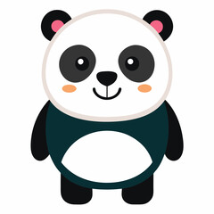 panda bear with a bamboo white background