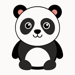 panda bear with a bamboo white background