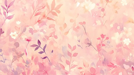 Fototapeta premium A watercolor pattern in soft pink tones, offering a gentle and serene design for backgrounds or creative use