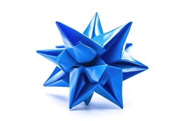 Obraz premium Origami star ornament on white background, great for decoration or gift