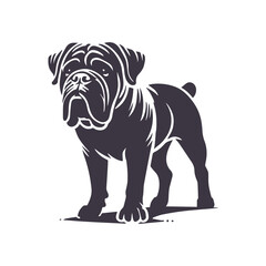 Bullmastiff Silhouette Vector Design Template Illustration