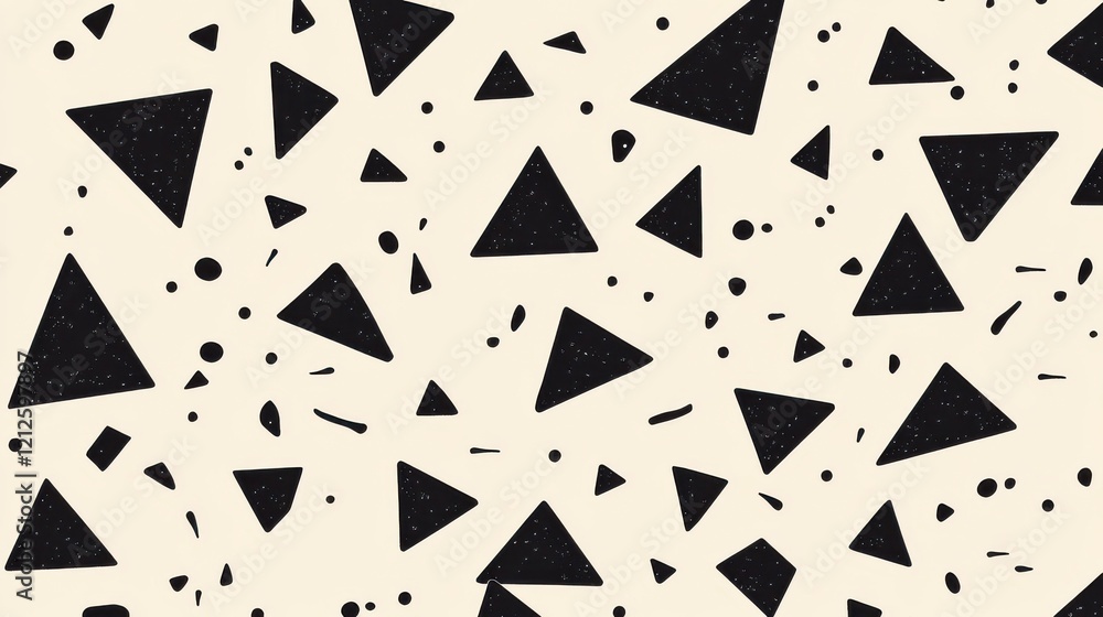 Aufkleber dynamic black triangle patterns abstract art graphic design minimalist style creative background