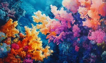 Fototapeta premium Close-Up of Vibrant Coral Reef