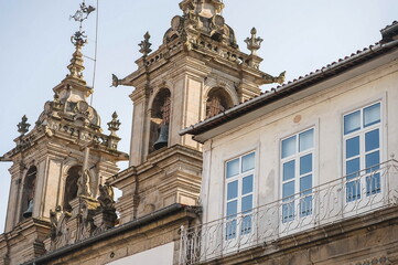 Fototapeta premium facade of a building palace view in Braga in Portugal