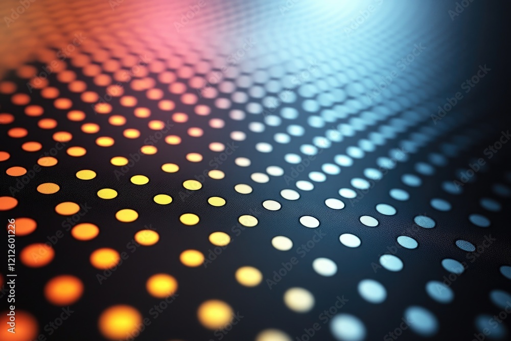 Poster close-up shot of a colorful dotted surface with various colors and patterns