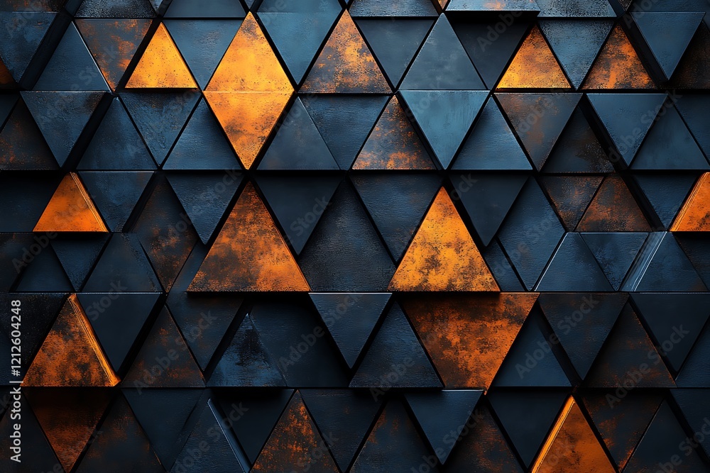 Poster abstract geometric triangular pattern design