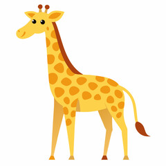 giraffe cartoon isolated on white